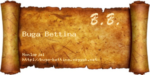 Buga Bettina névjegykártya