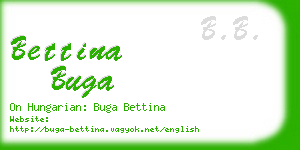 bettina buga business card